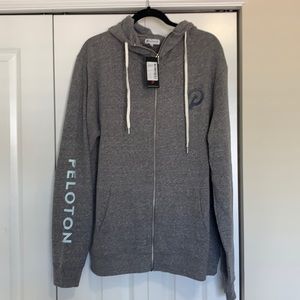 Peloton XL vintage full zip hood